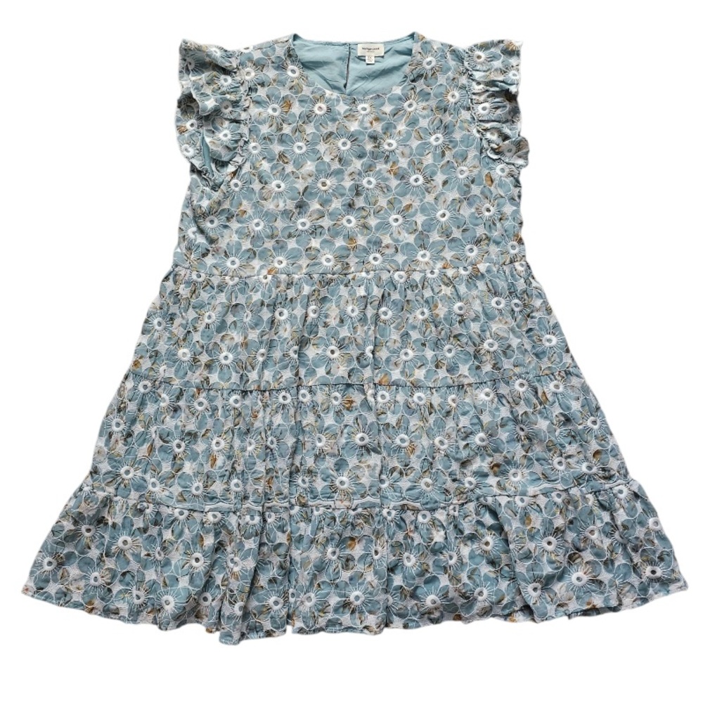 Orange Creek Los Angeles Dress with Gray and White Floral Pattern Sz 2X - Picture 3 of 10